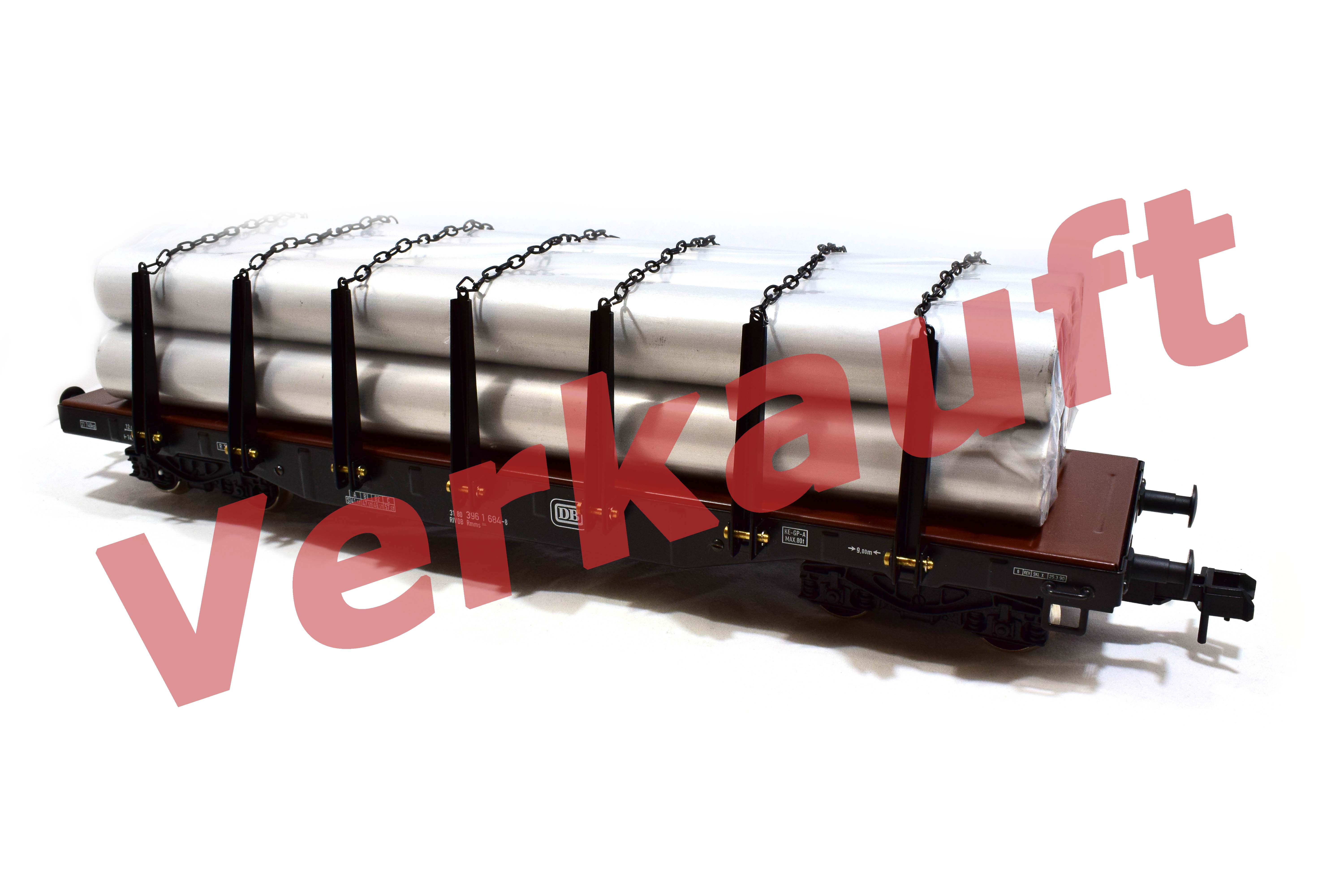 Märklin 54950 Spur 1 Flachwagen Stahlrohren der DB | Donnerbüchse Köln
